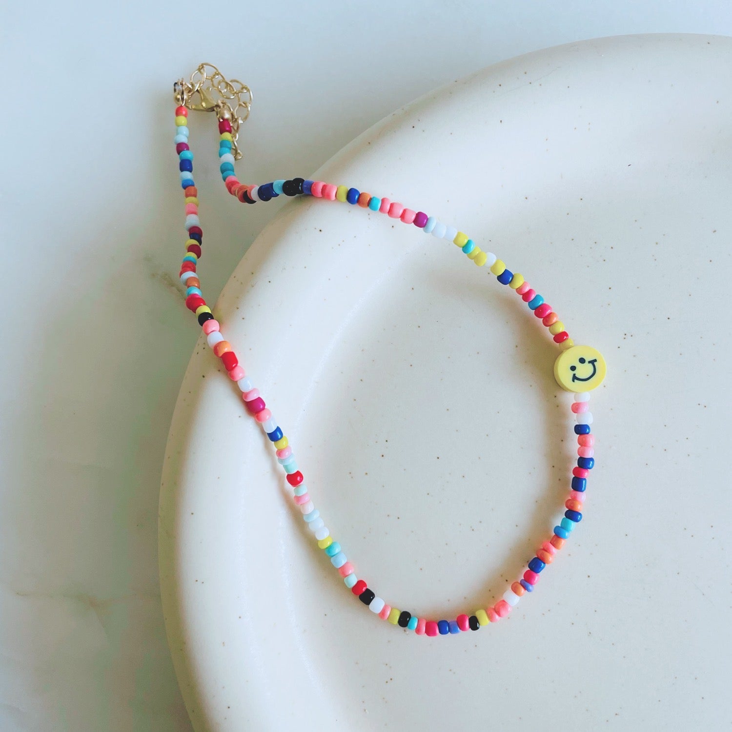 Rainbow deals bead choker