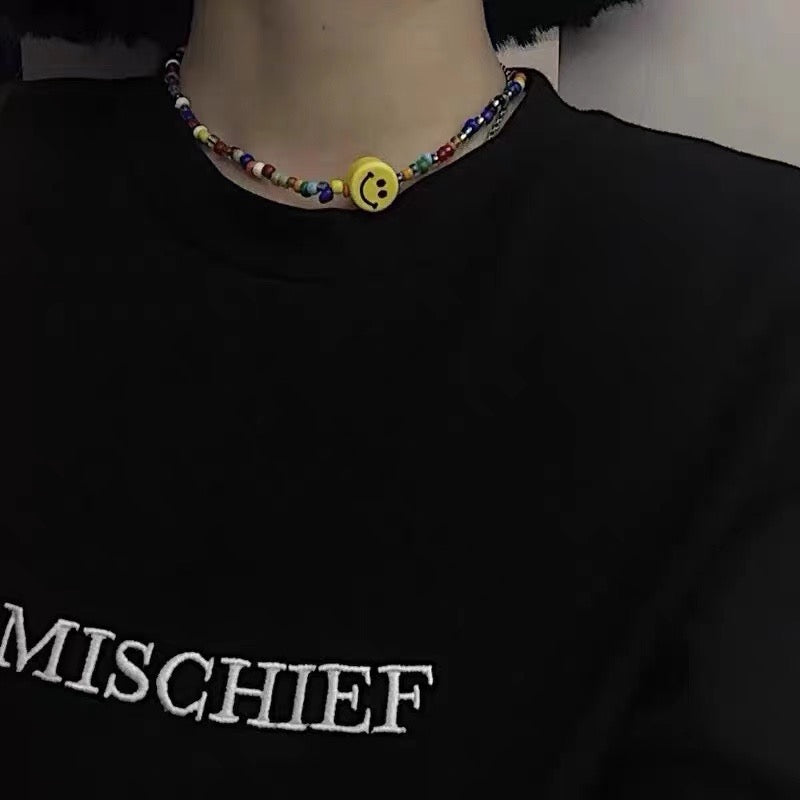 Rainbow Smile Face Choker Necklace