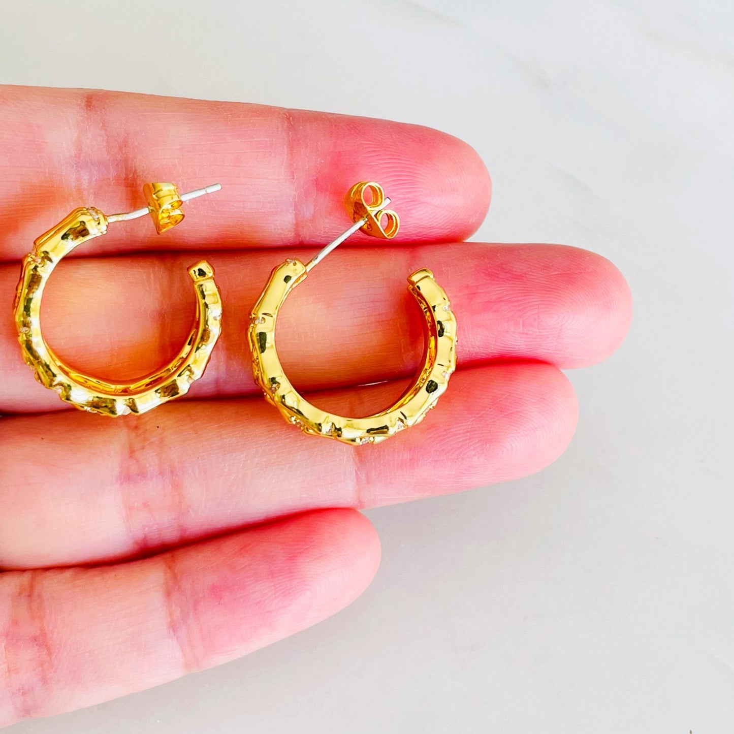 Bamboo Hoop Earrings