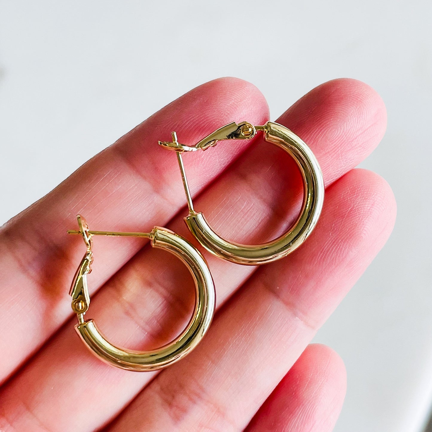 s925 Plain Hoop Earrings