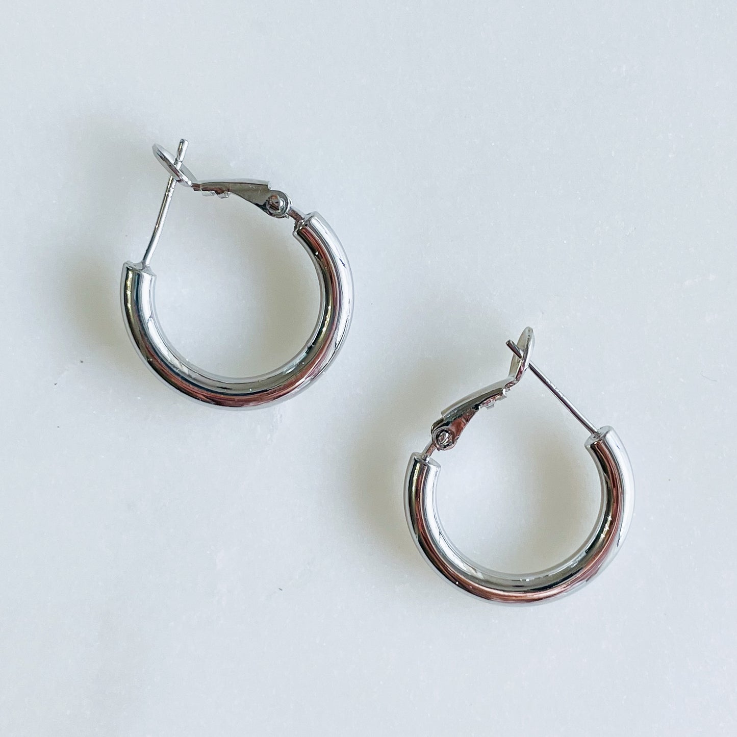 s925 Plain Hoop Earrings