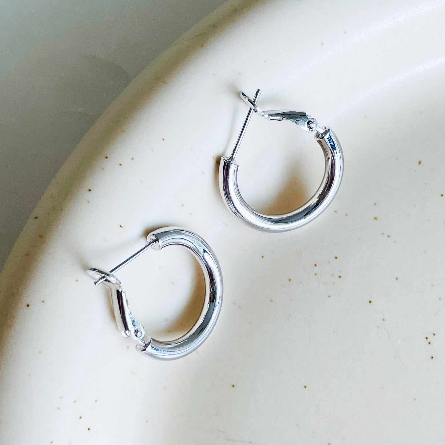 s925 Plain Hoop Earrings