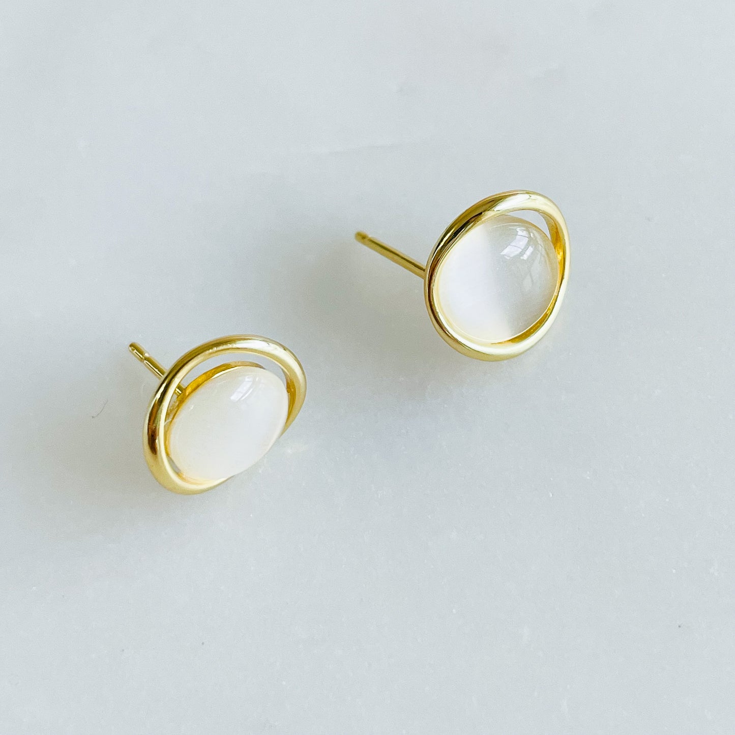 s925 Opal Stud Earrings