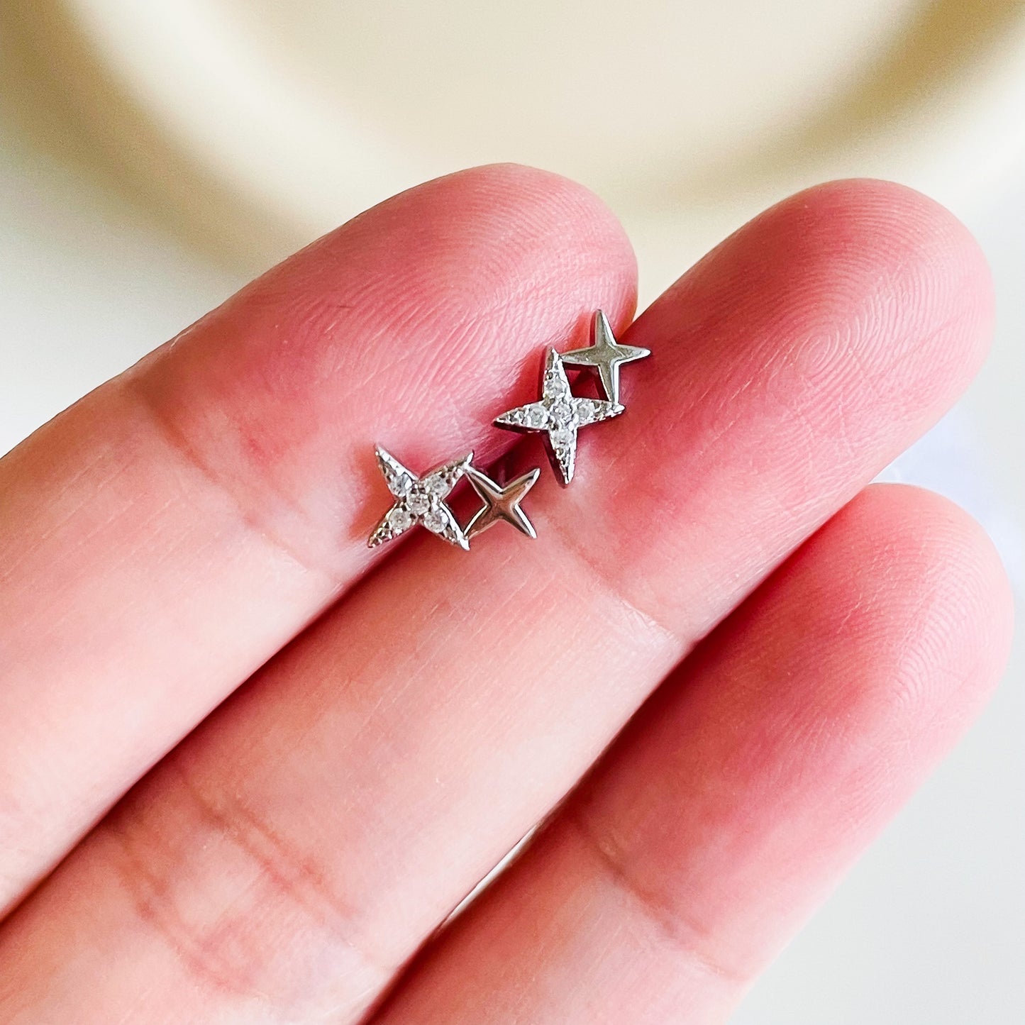 s925 Mini Star Studs