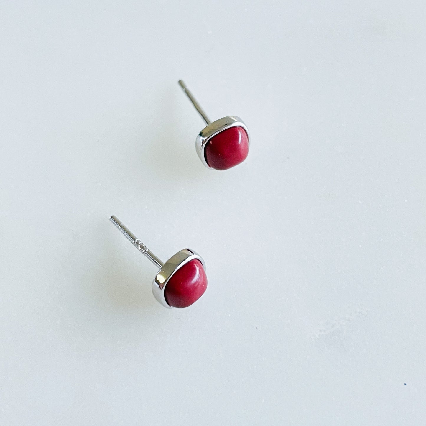 s925 CNY Red Stud Earrings