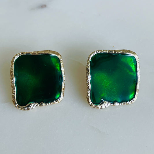 Unpredictable Green Earrings/clips