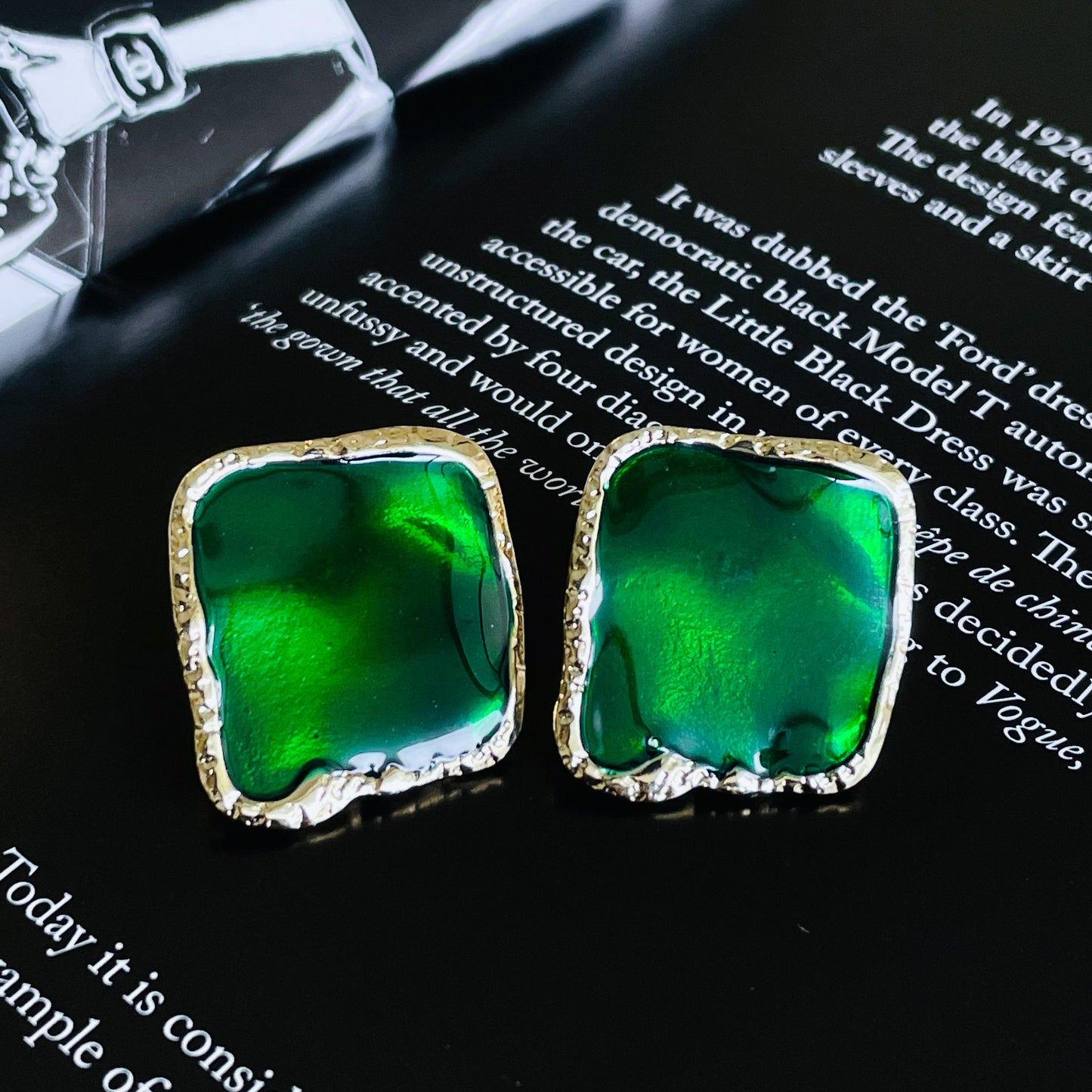 Unpredictable Green Earrings/clips