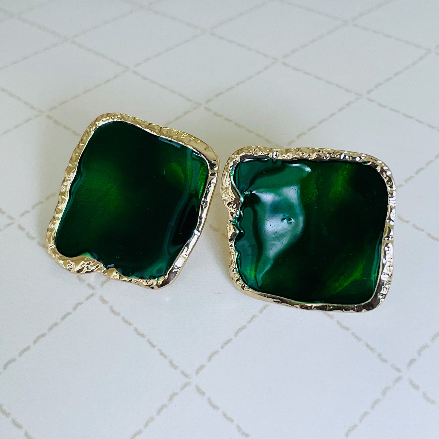 Unpredictable Green Earrings/clips