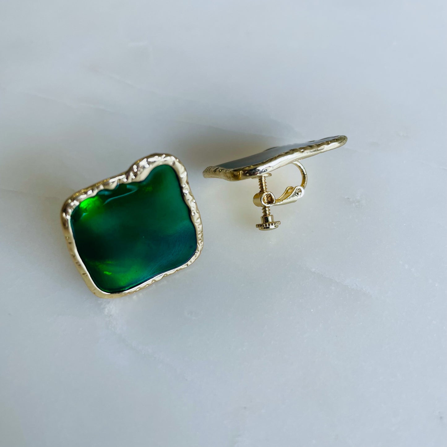 Unpredictable Green Earrings/clips