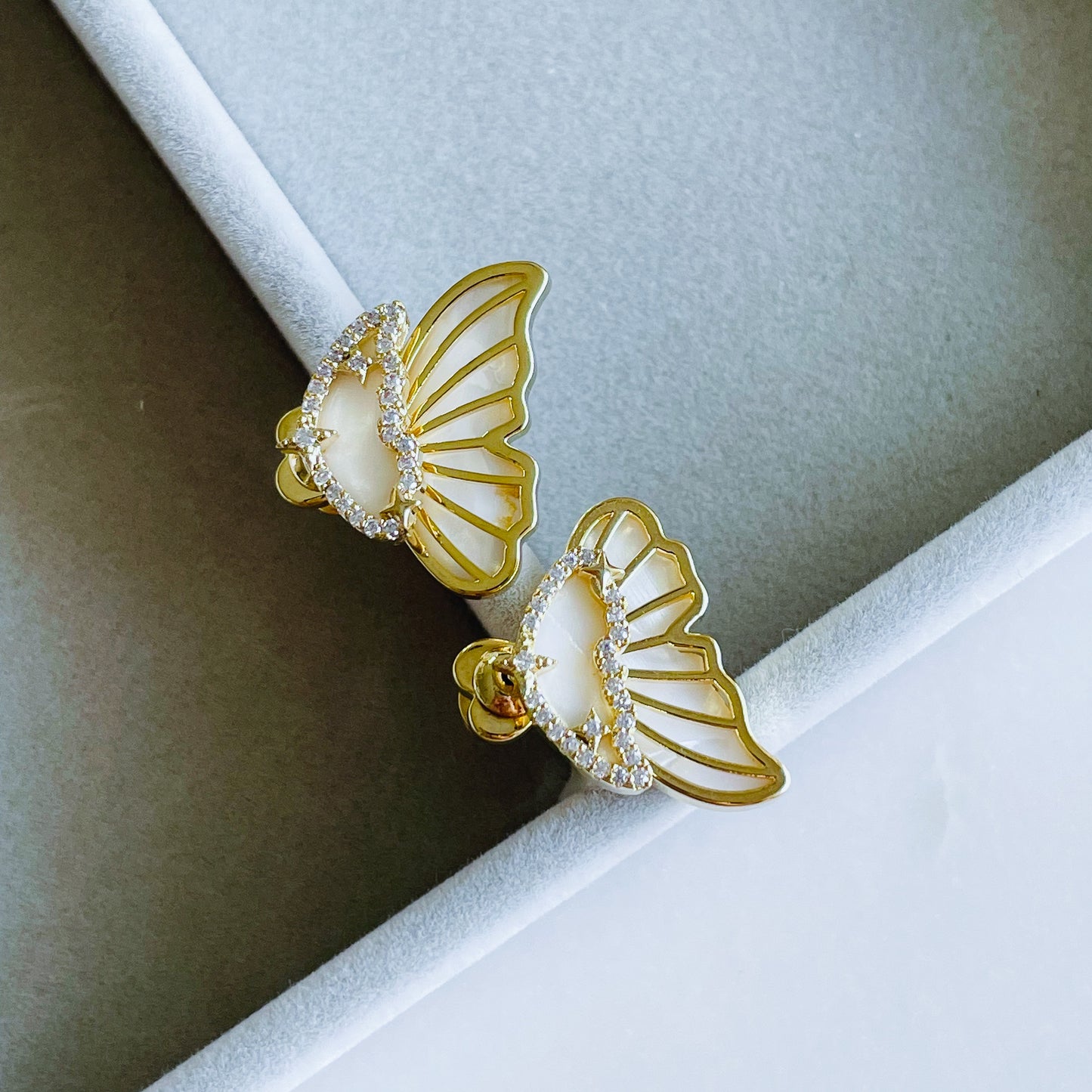 Golden Butterfly Earrings