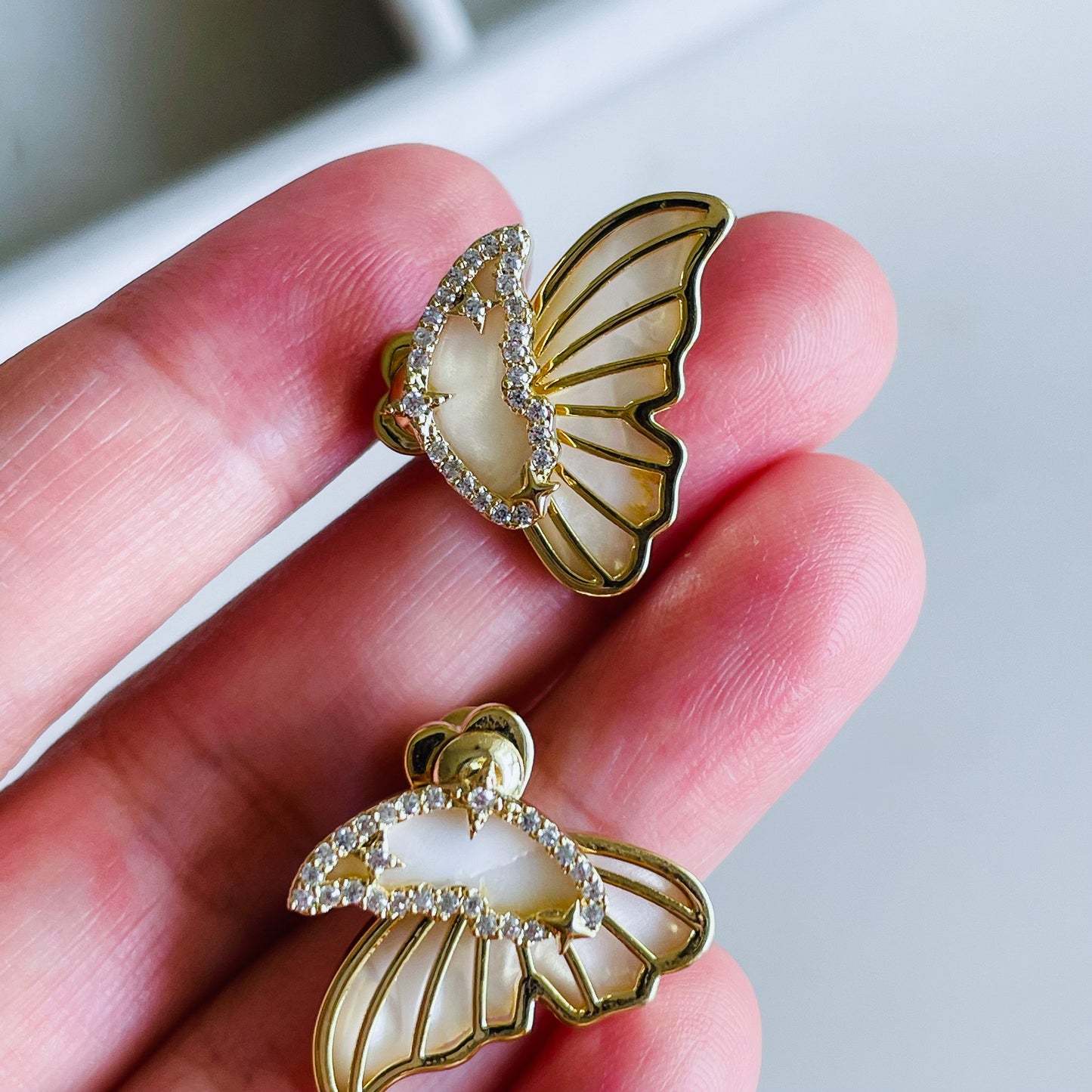 Golden Butterfly Earrings