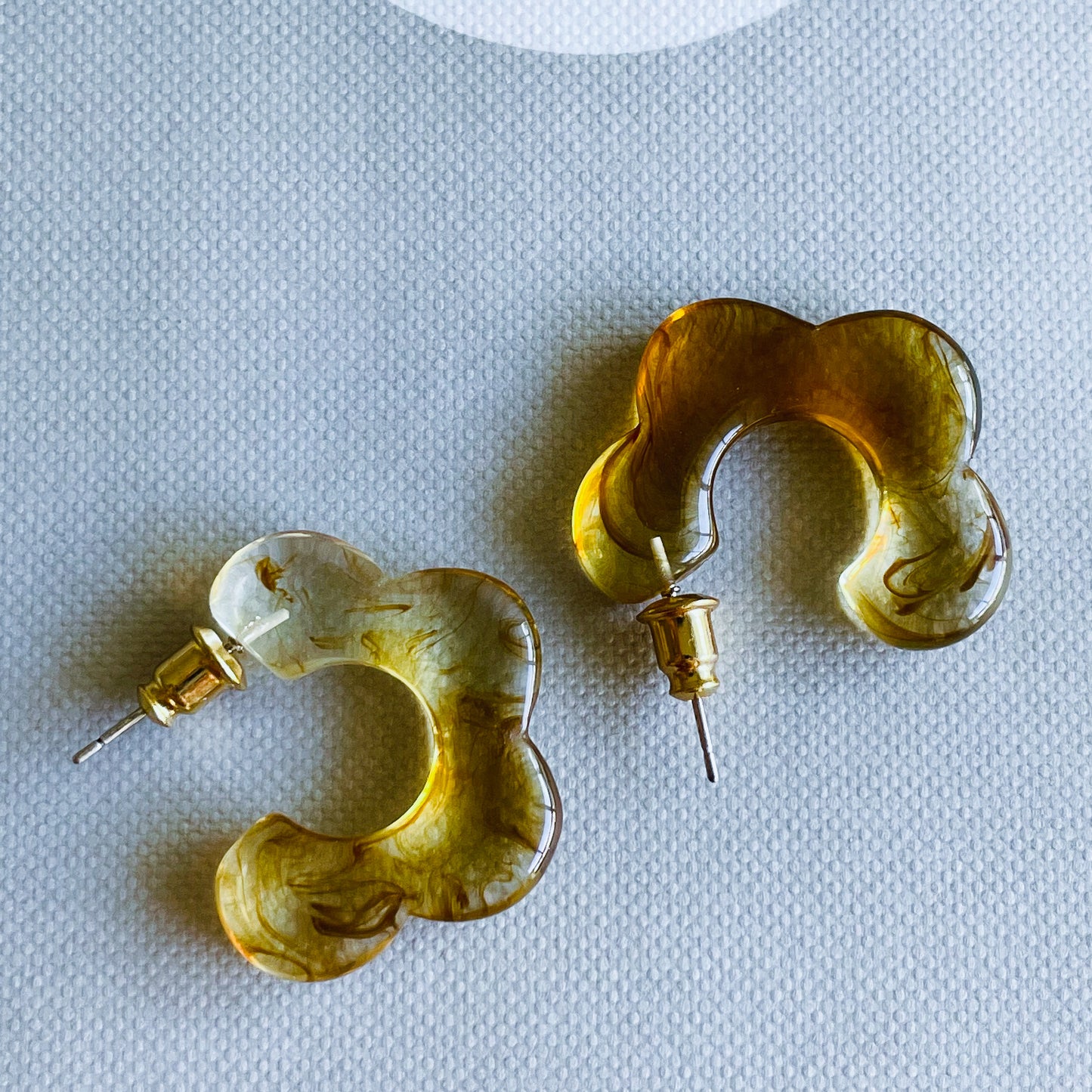 Amber Flower Earrings