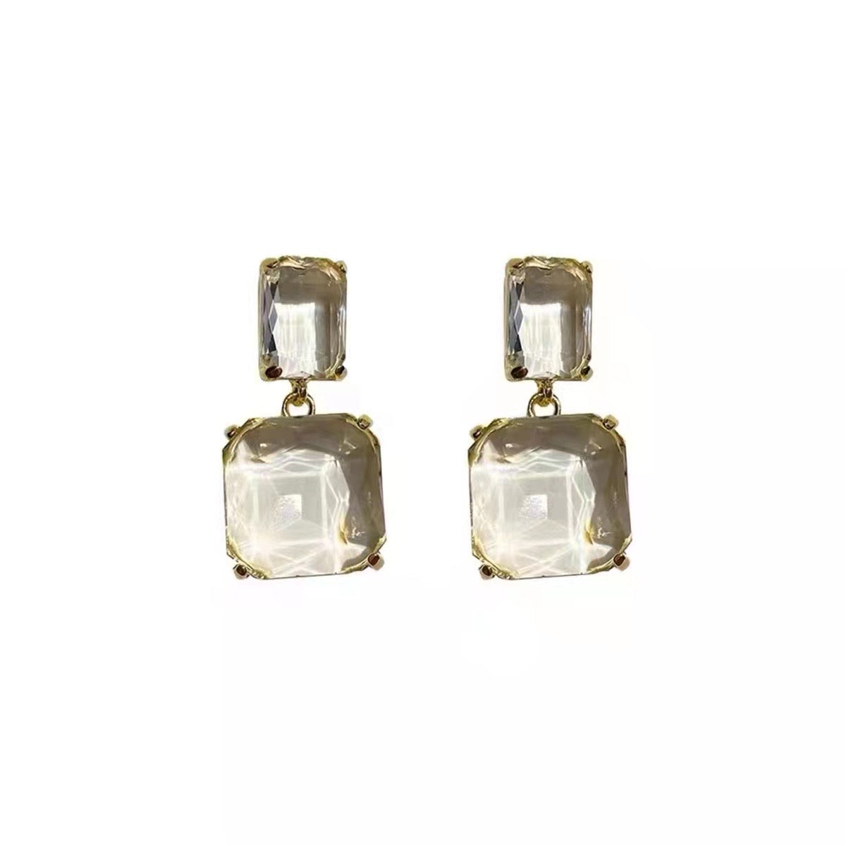 Crystal Cubic Earrings