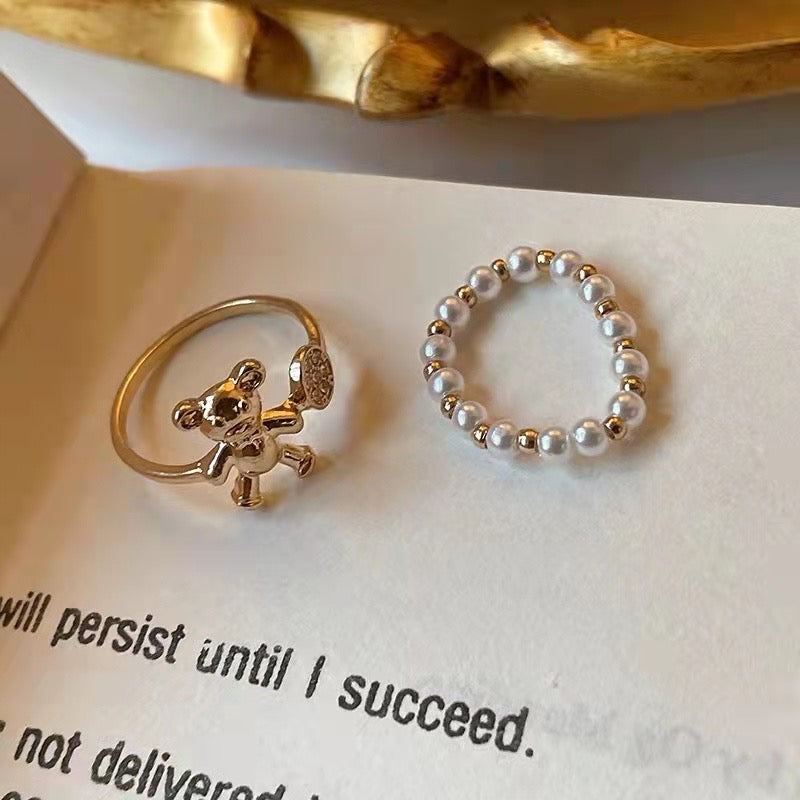 Mini Bear Ring Set